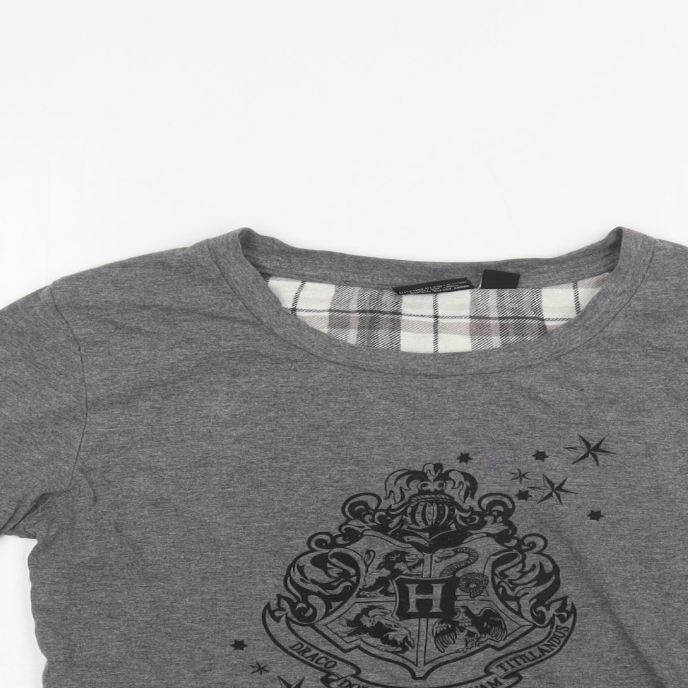 Primark Womens Grey  Cotton Top Pyjama Top Size S   - Harry Potter