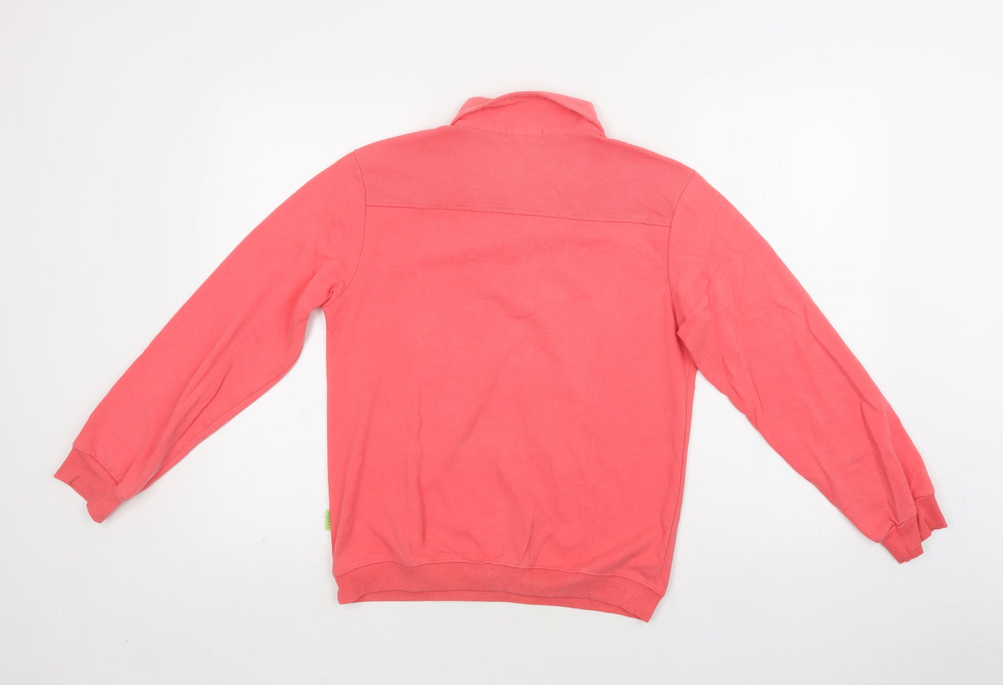 Stadlie Womens Pink  Cotton Henley Sweatshirt Size M  Button