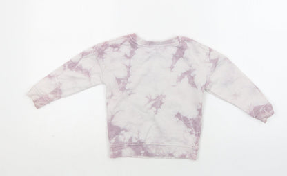 George Baby Purple Batik Cork Pullover Jumper Size 18-24 Months