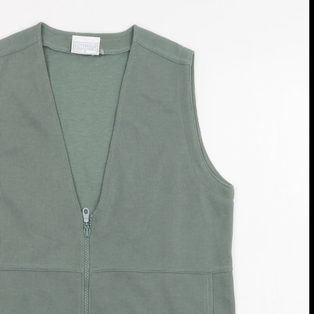 Cotswold Collections Womens Green   Gilet Waistcoat Size S  Zip