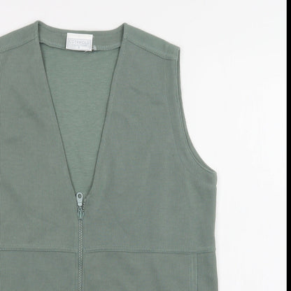 Cotswold Collections Womens Green   Gilet Waistcoat Size S  Zip
