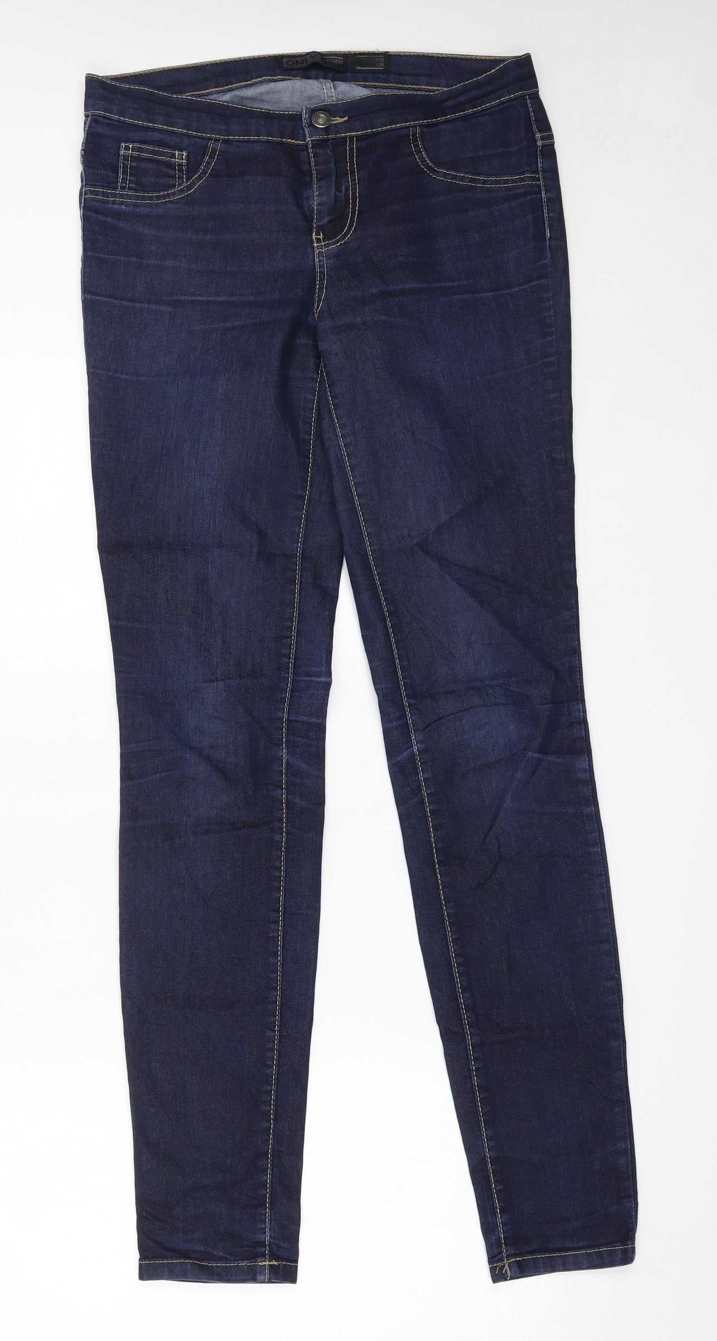 Only Womens Blue  Cotton Skinny Jeans Size 28 in L32 in Regular