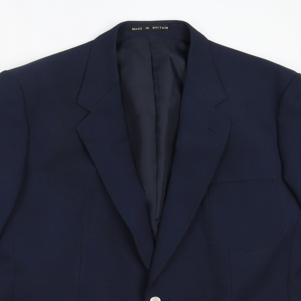 Mens UK Size 42 Greenwoods Regular Blue Suit Jacket