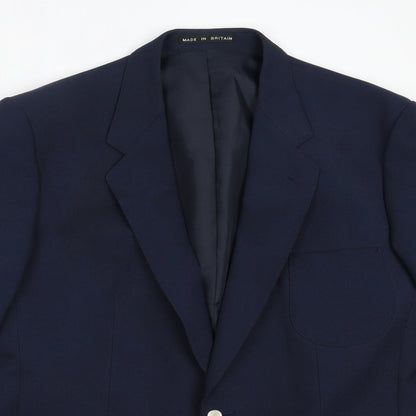 Mens UK Size 42 Greenwoods Regular Blue Suit Jacket