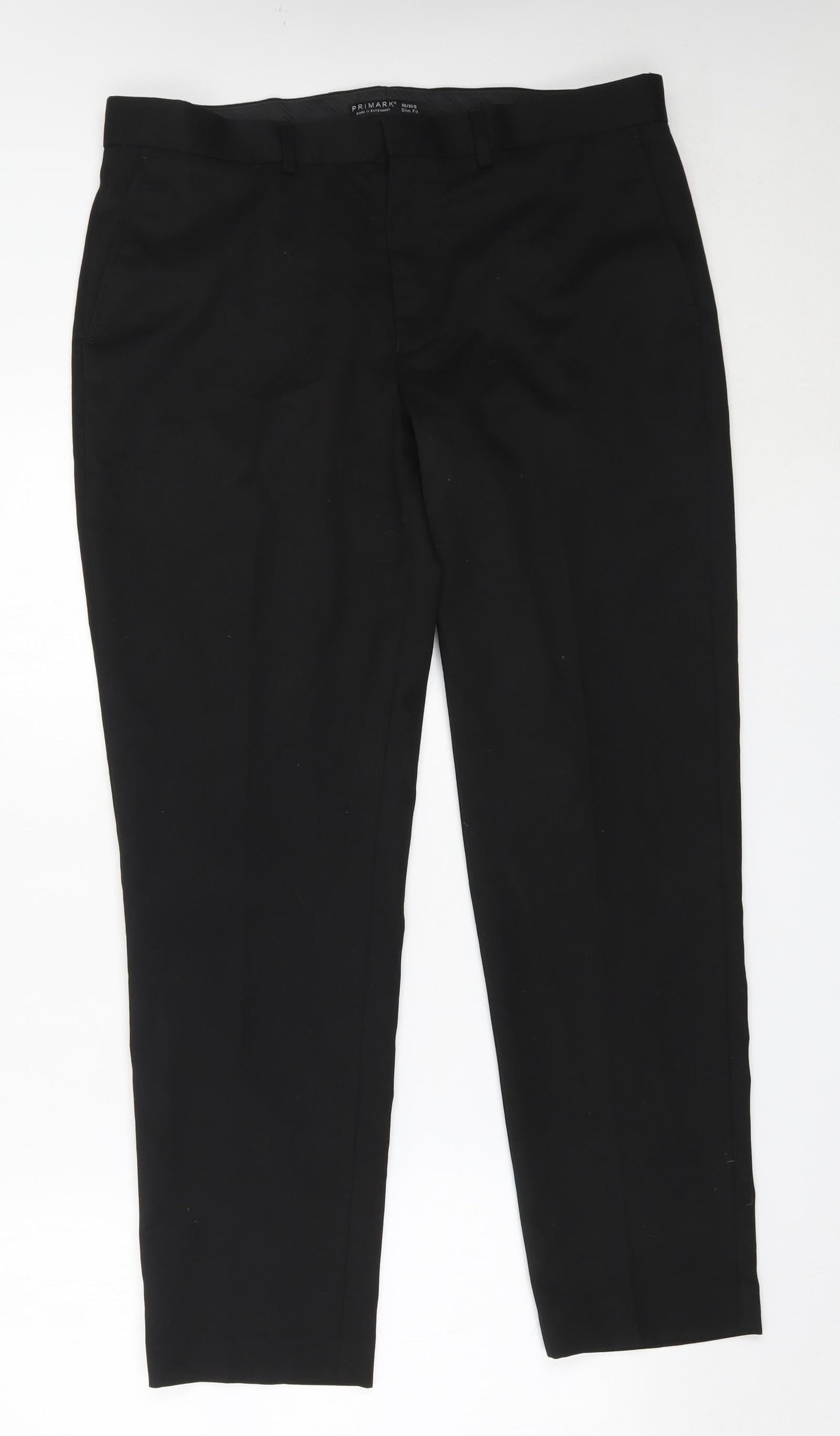 Primark Mens Black  Polyester Trousers  Size 36 in L23 in Regular