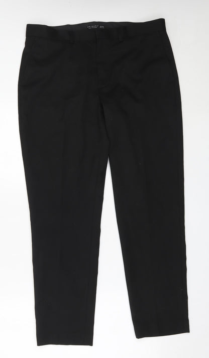 Primark Mens Black  Polyester Trousers  Size 36 in L23 in Regular