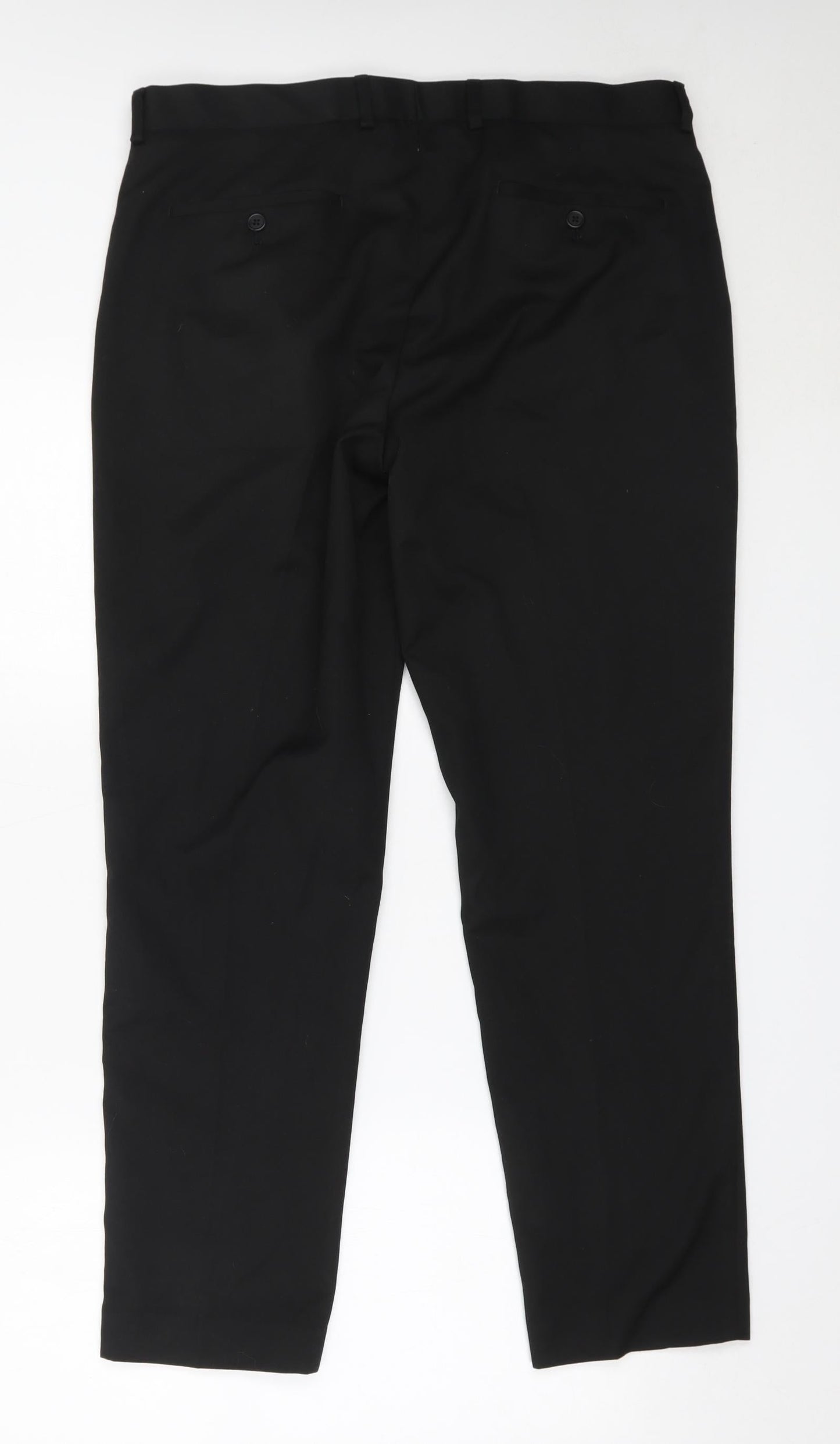 Primark Mens Black  Polyester Trousers  Size 36 in L23 in Regular