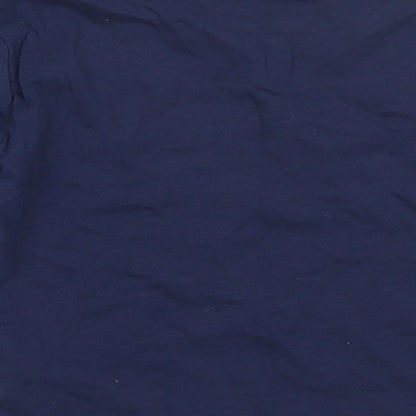 Mini Rebel Boys Blue  Cotton Basic T-Shirt Size 6-9 Months Round Neck