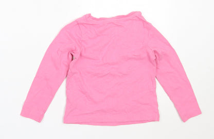 George Girls Pink  Cotton Basic T-Shirt Size 2-3 Years Round Neck