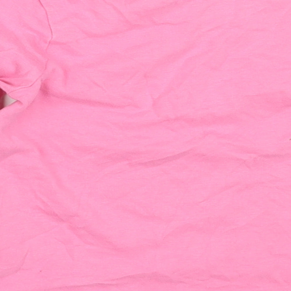 George Girls Pink  Cotton Basic T-Shirt Size 2-3 Years Round Neck