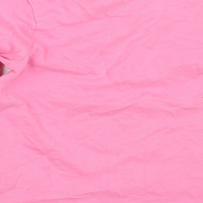 George Girls Pink  Cotton Basic T-Shirt Size 2-3 Years Round Neck
