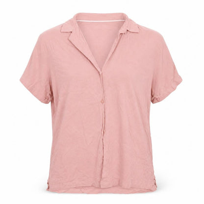 Womens UK Size M ASOS Pink Basic Button-Up