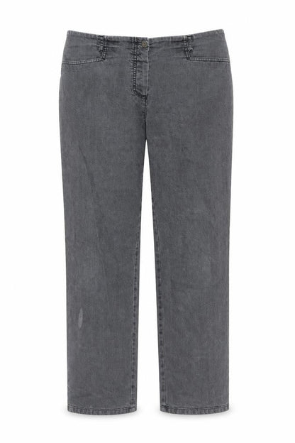 Front view of COSMA women’s grey cotton straight jeans, size UK 36, in, 31-inch leg regular