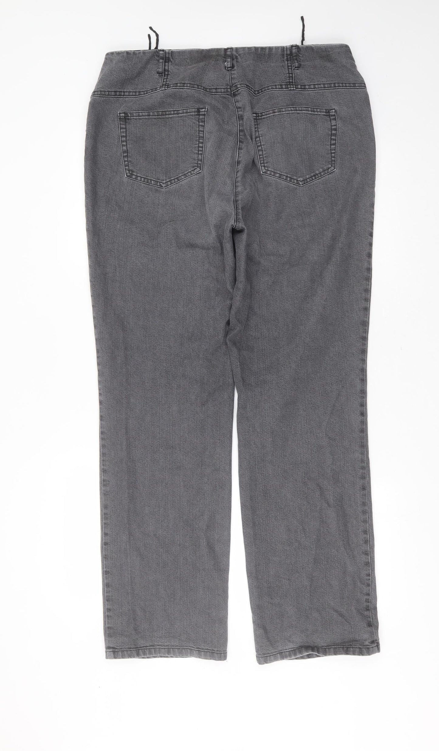 COSMA Womens Grey  Cotton Straight Jeans Size 36 in L31 in Regular