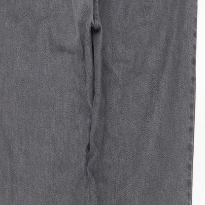 COSMA Womens Grey  Cotton Straight Jeans Size 36 in L31 in Regular