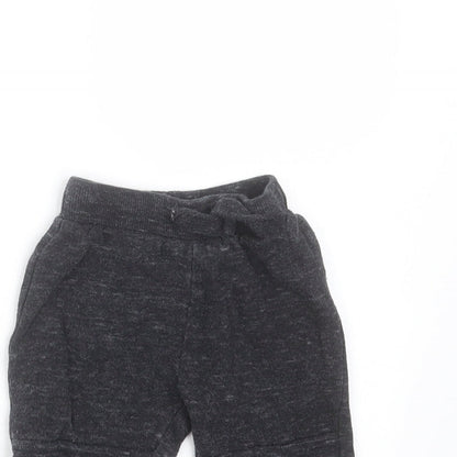 F&F Baby Grey  Cotton Jogger Trousers Size 9-12 Months  Drawstring