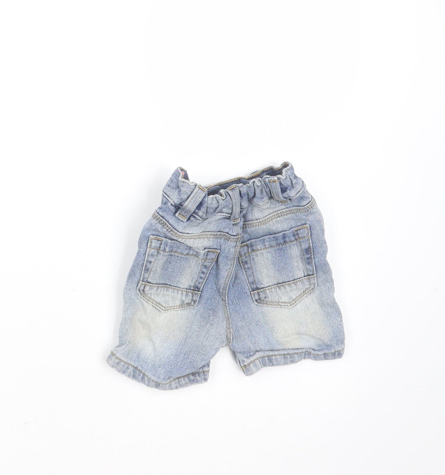 Matalan Baby Blue  Cotton Cropped Trousers Size 6-9 Months   - distressed shorts