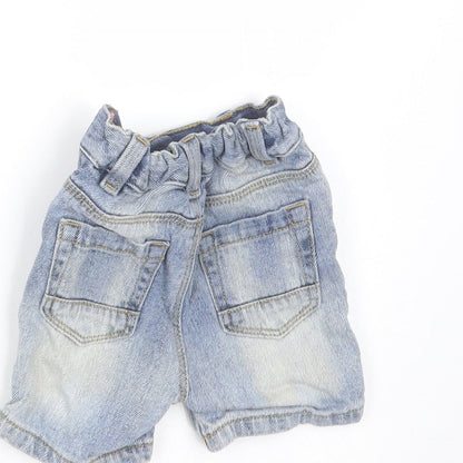 Matalan Baby Blue  Cotton Cropped Trousers Size 6-9 Months   - distressed shorts