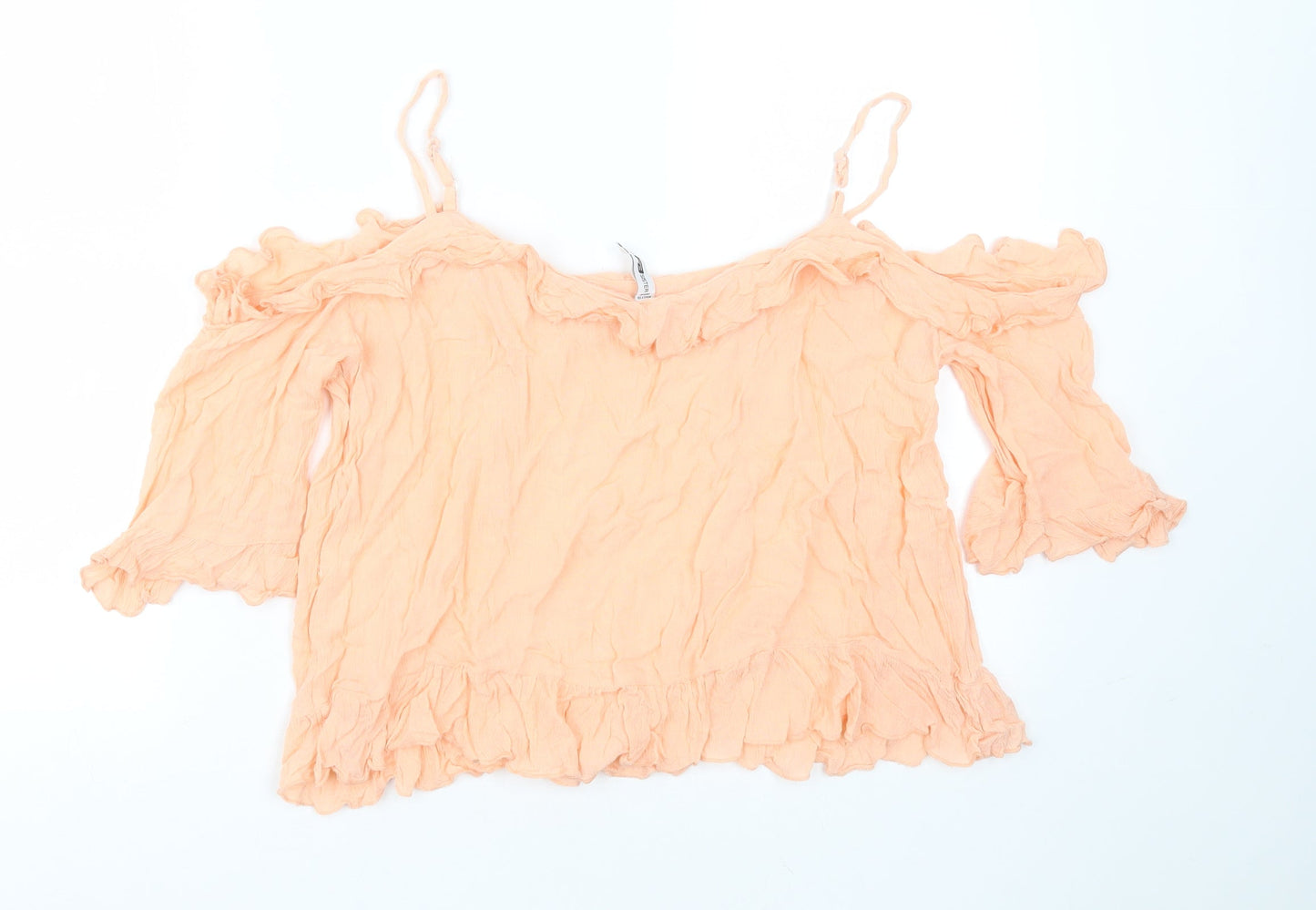 Womens UK Size M FB sister Orange Basic Blouse