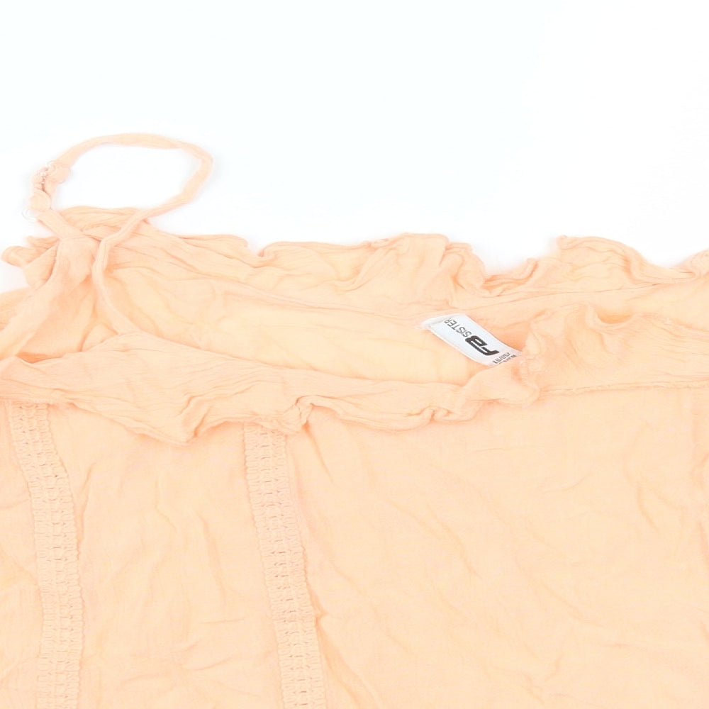 Womens UK Size M FB sister Orange Basic Blouse