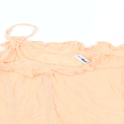 Womens UK Size M FB sister Orange Basic Blouse