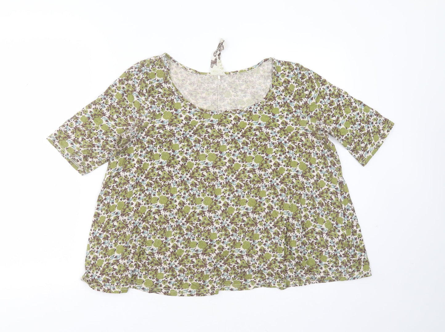 Womens UK Size 12 NEXT Green Basic T-Shirt