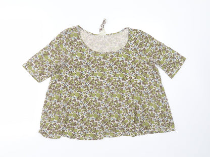 Womens UK Size 12 NEXT Green Basic T-Shirt