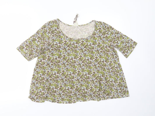 Womens UK Size 12 NEXT Green Basic T-Shirt