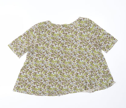 Womens UK Size 12 NEXT Green Basic T-Shirt