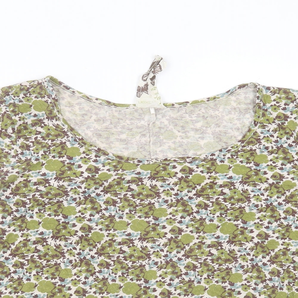 Womens UK Size 12 NEXT Green Basic T-Shirt