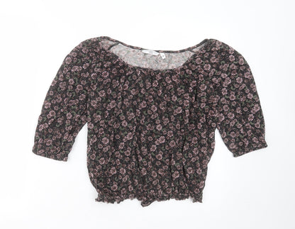 Womens UK Size 12 New Look Black Basic Blouse