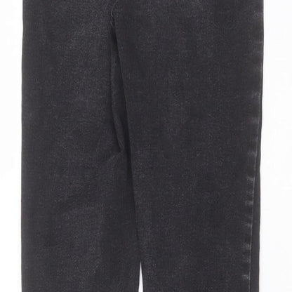 Primark Womens Grey  Cotton Skinny Jeans Size 10 L27 in Extra-Slim Zip