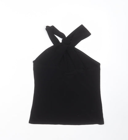 Womens UK Size 10 New Look Black Basic Blouse