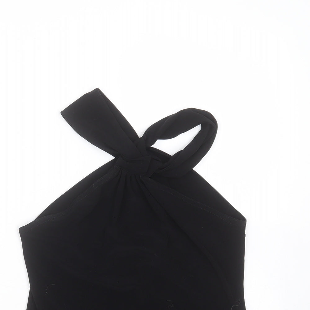 Womens UK Size 10 New Look Black Basic Blouse
