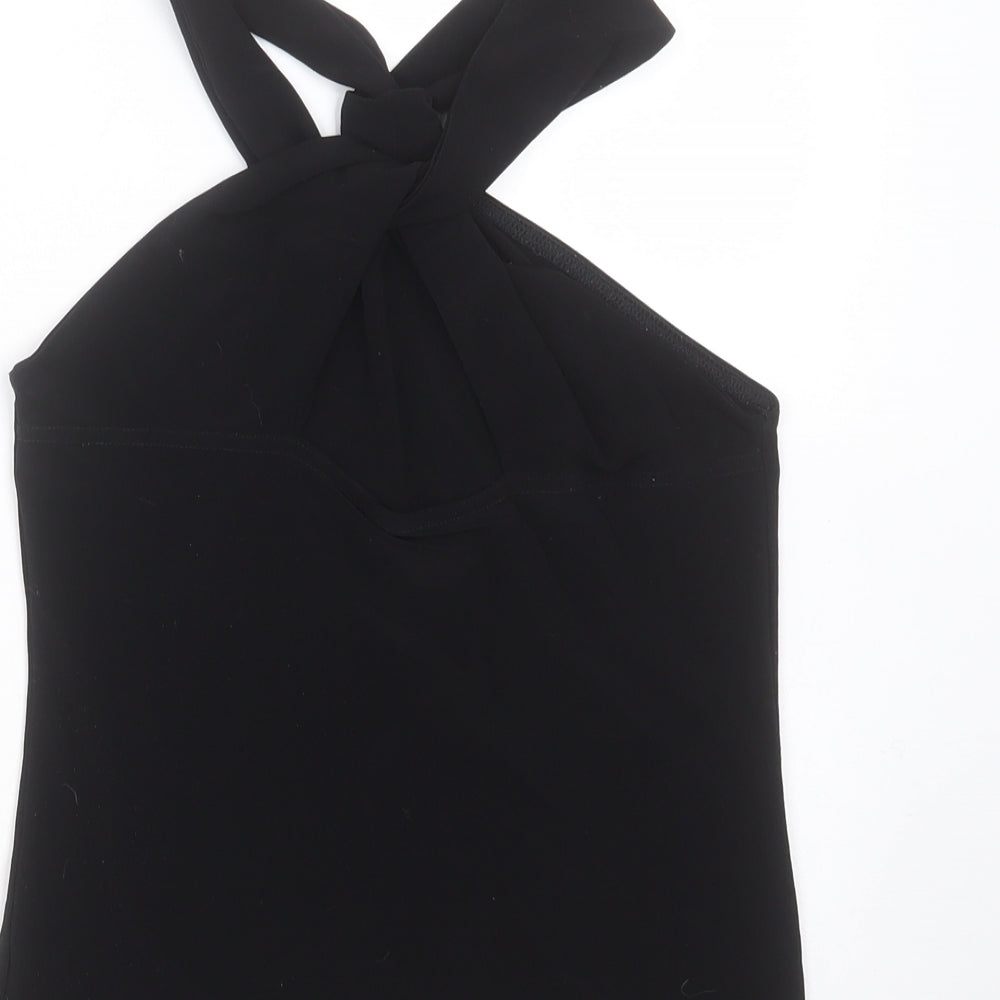 Womens UK Size 10 New Look Black Basic Blouse