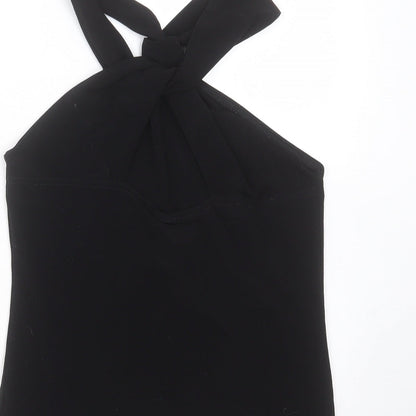 Womens UK Size 10 New Look Black Basic Blouse