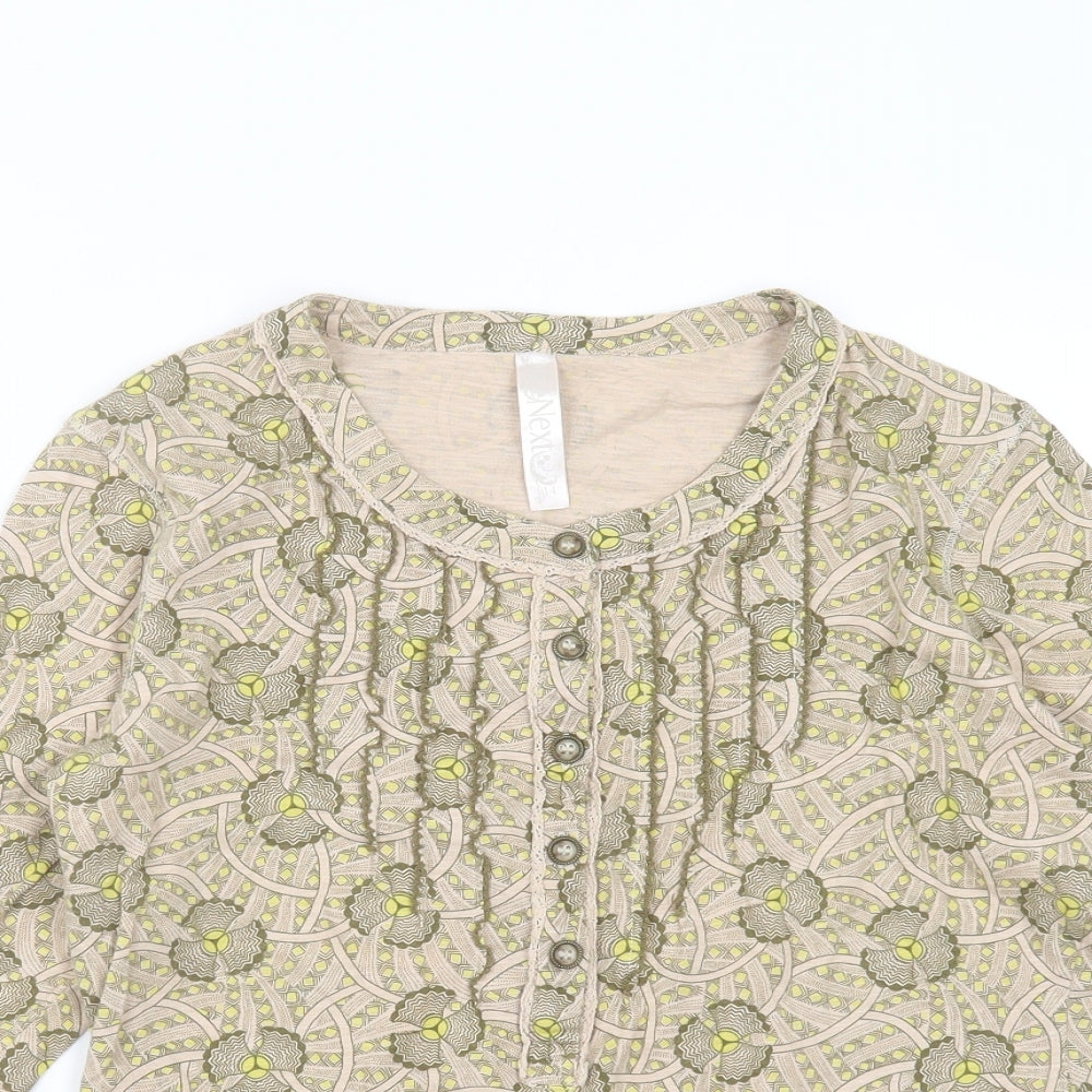 Womens UK Size 14 NEXT Green Basic T-Shirt