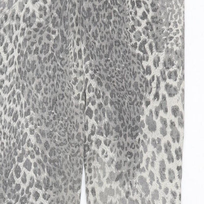 George Womens Grey Animal Print Cotton Skinny Jeans Size 6 L32 in Extra-Slim