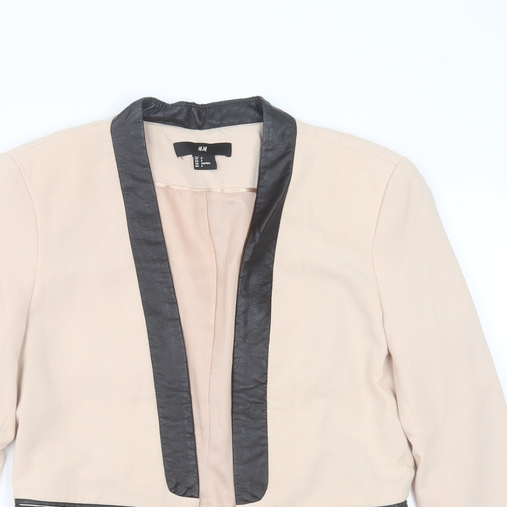 H&M Womens Pink  Polyester Jacket Blazer Size 10