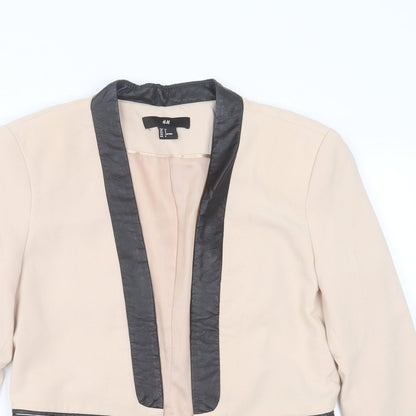 H&M Womens Pink  Polyester Jacket Blazer Size 10