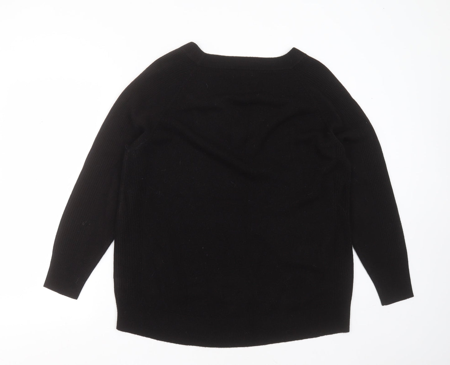 F&F Womens Beige V-Neck  Acrylic Pullover Jumper Size 14