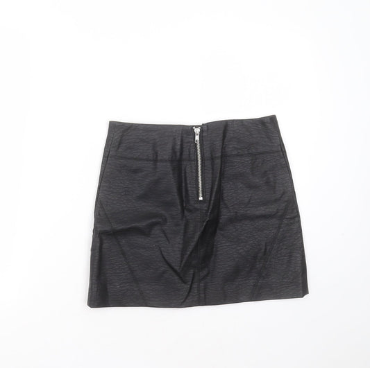 Divided by H&M Womens Black  Viscose Mini Skirt Size 6