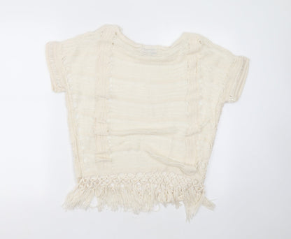 Womens UK Size 12 Papaya Ivory Pullover Jumper