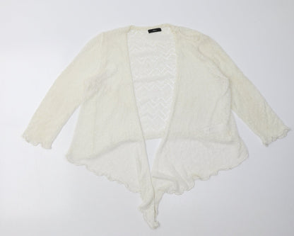 Womens UK Size 12 M&Co White Cardigan Jumper