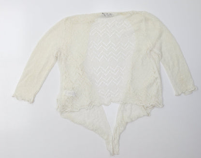 Womens UK Size 12 M&Co White Cardigan Jumper