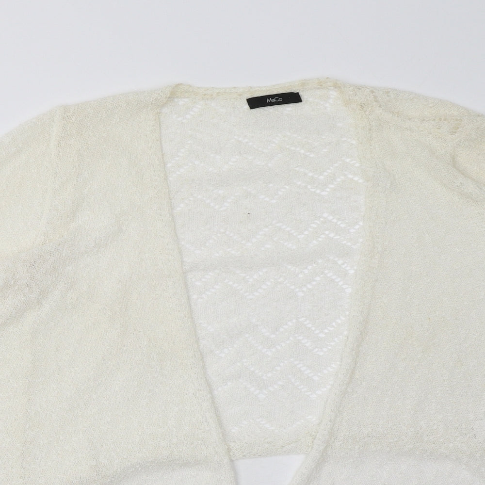 Womens UK Size 12 M&Co White Cardigan Jumper