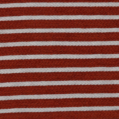 Brand and care label for New Look women’s brown striped polyester pullover sweatshirt, size M, pullover