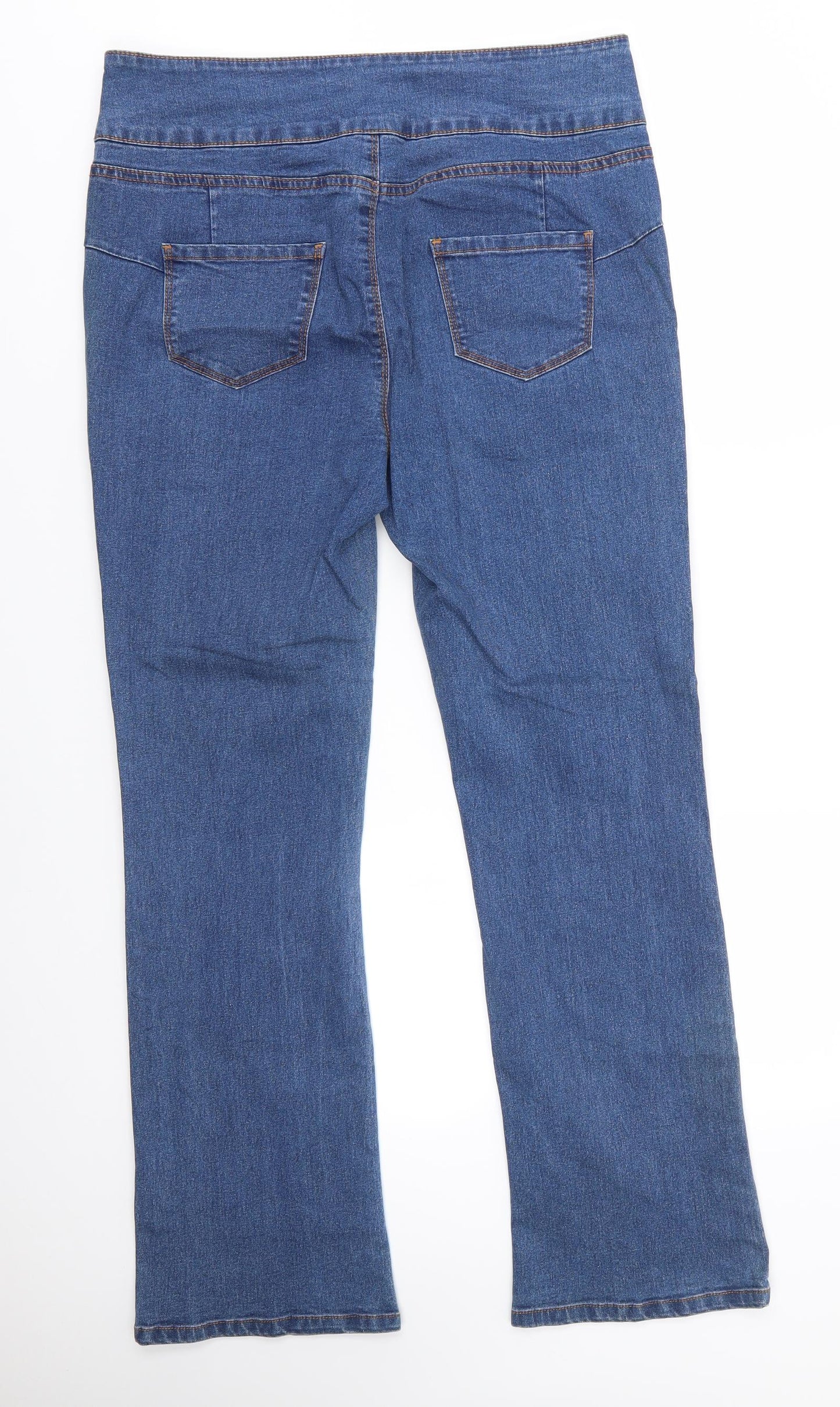 Avon Womens Blue  Cotton Bootcut Jeans Size 16 L30 in Regular