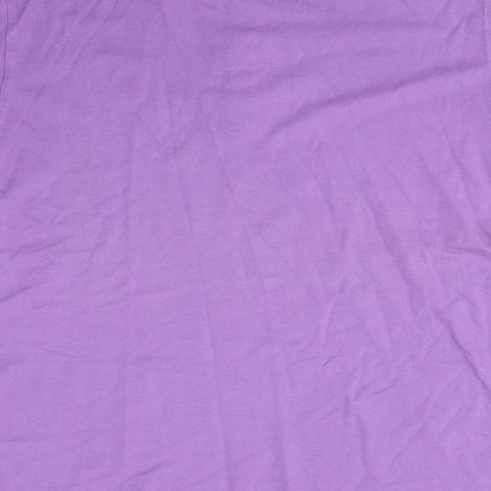 F&F Mens Purple  100% Cotton  Polo Size L Collared