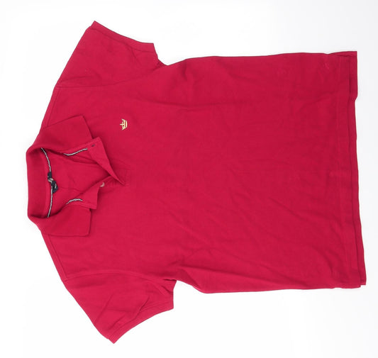 Industrialize Mens Red  100% Cotton  Polo Size M Collared